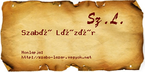 Szabó Lázár névjegykártya